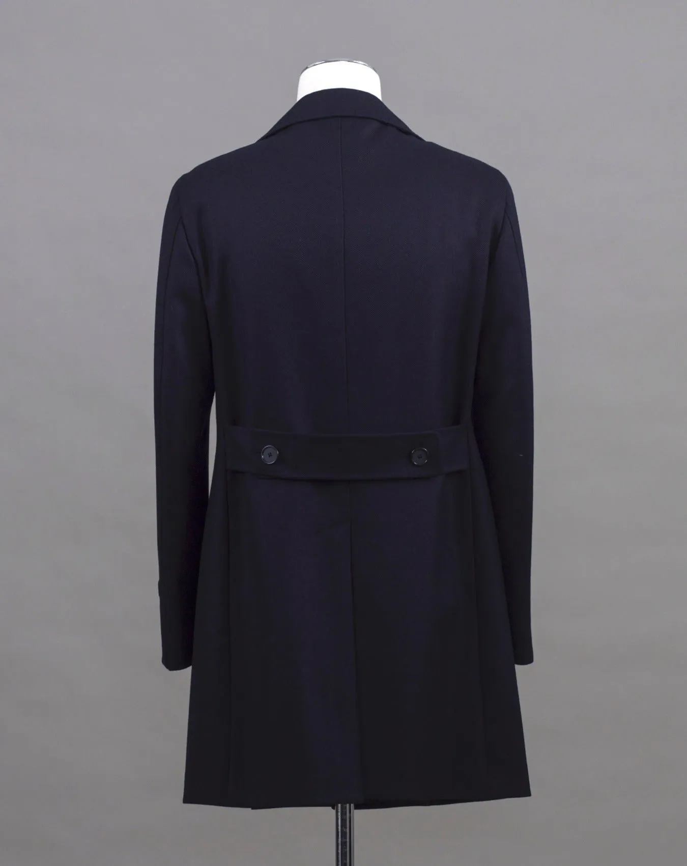 Tagliatore Single Breasted Wool Overcoat / Navy