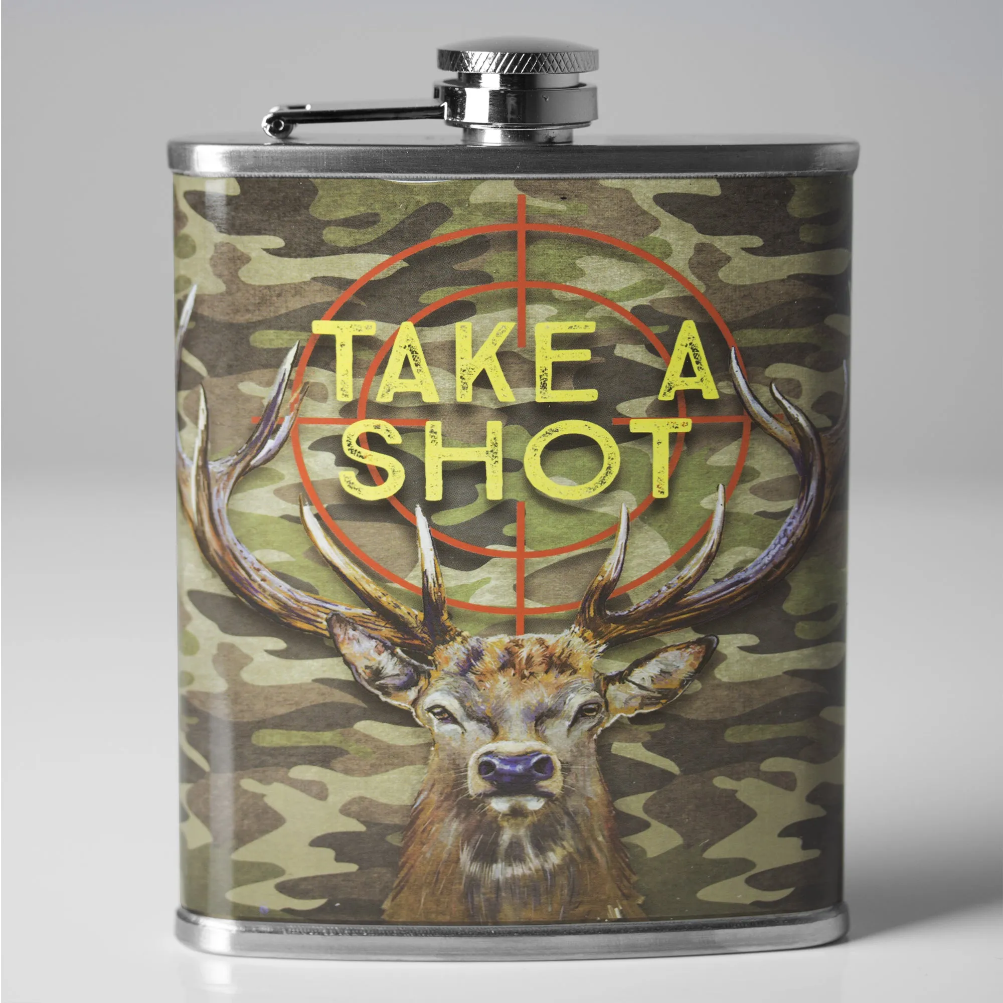 Take A Shot Stainless Steel 8 oz Liquor Flask