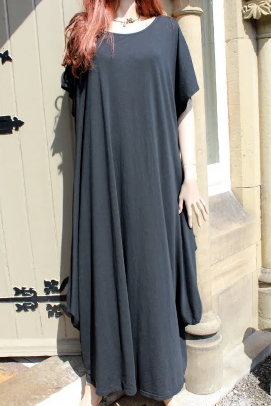 Tall Womens' Italian Cotton Very Long Loose Slip-on Dress