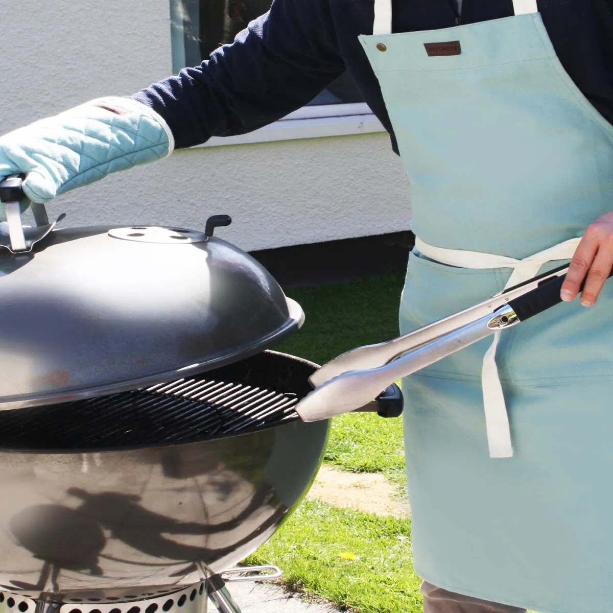 Teal Cotton Canvas Bib Apron