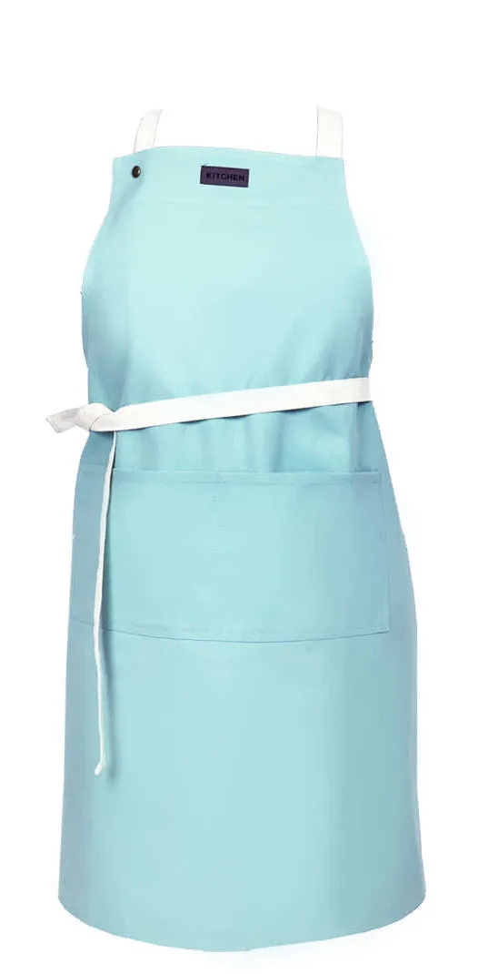 Teal Cotton Canvas Bib Apron