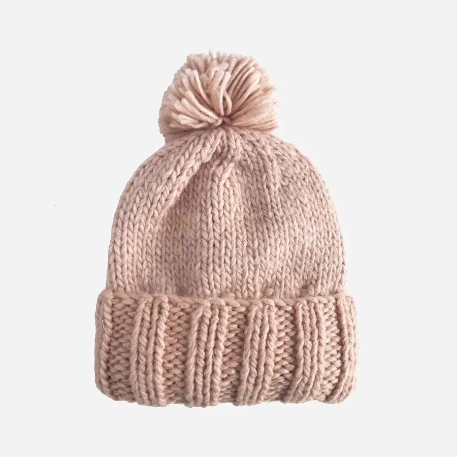 The Blueberry Hill Classic Pom Hat - Blush