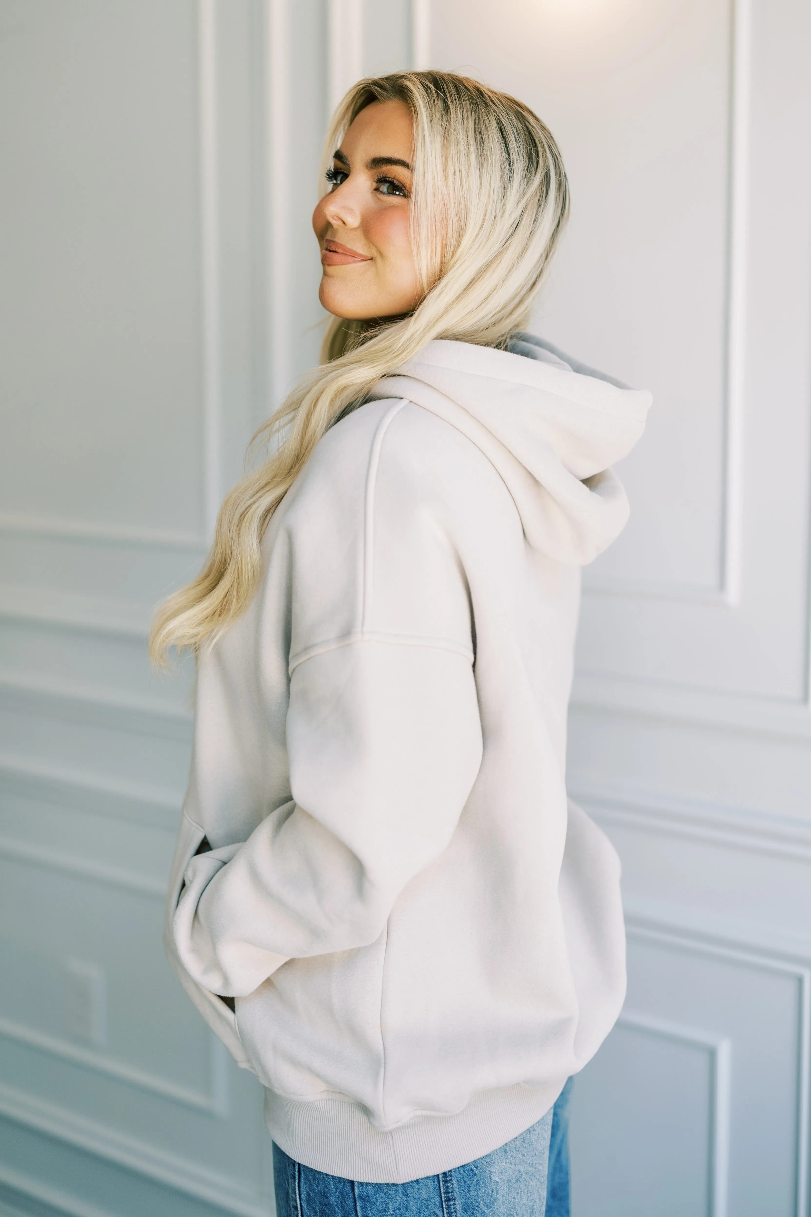 The Caley Hoodie in Sandstone