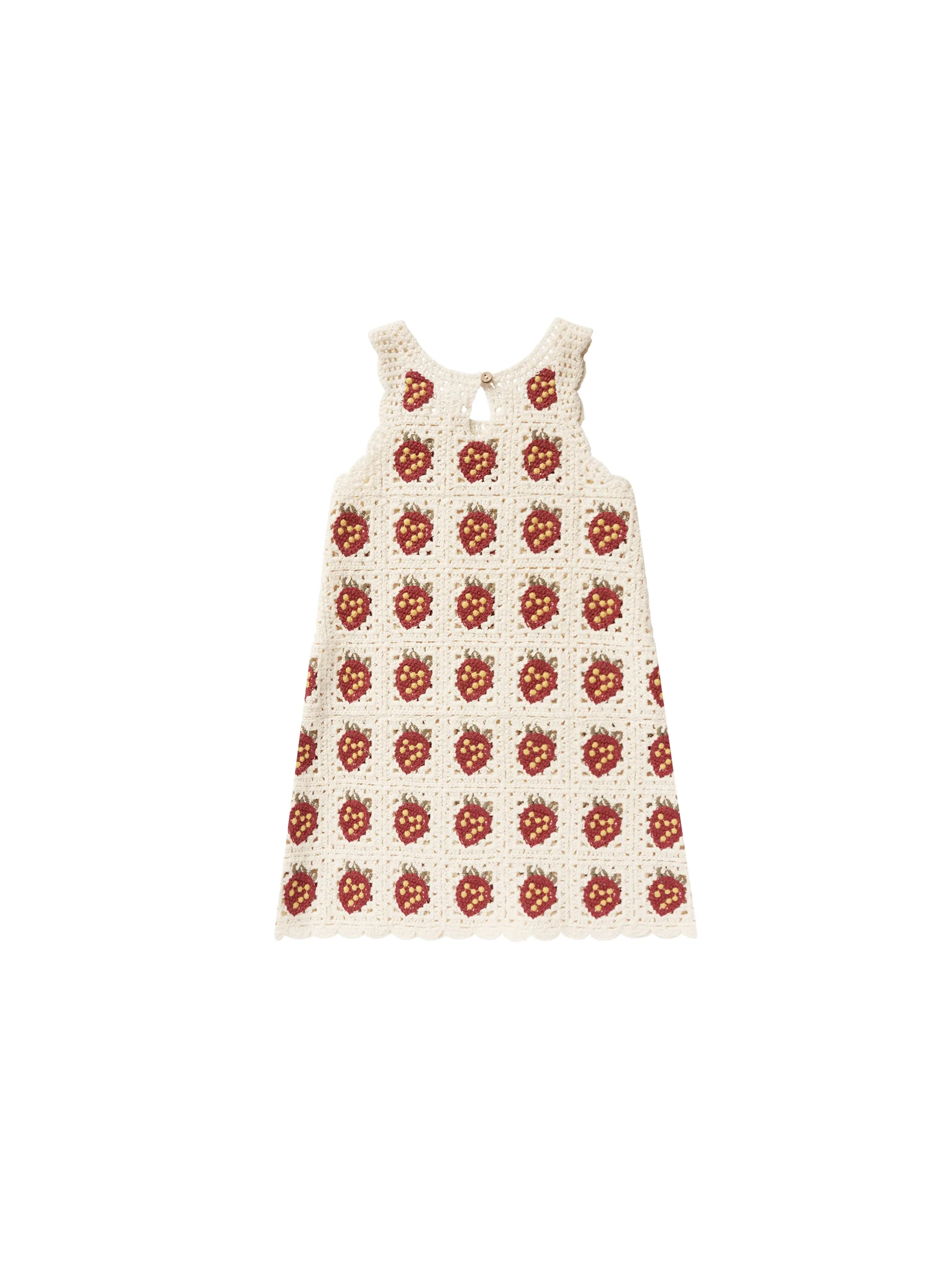 The Crochet Tank Mini Dress Dress by Rylee   Cru - Strawberry - KIDS