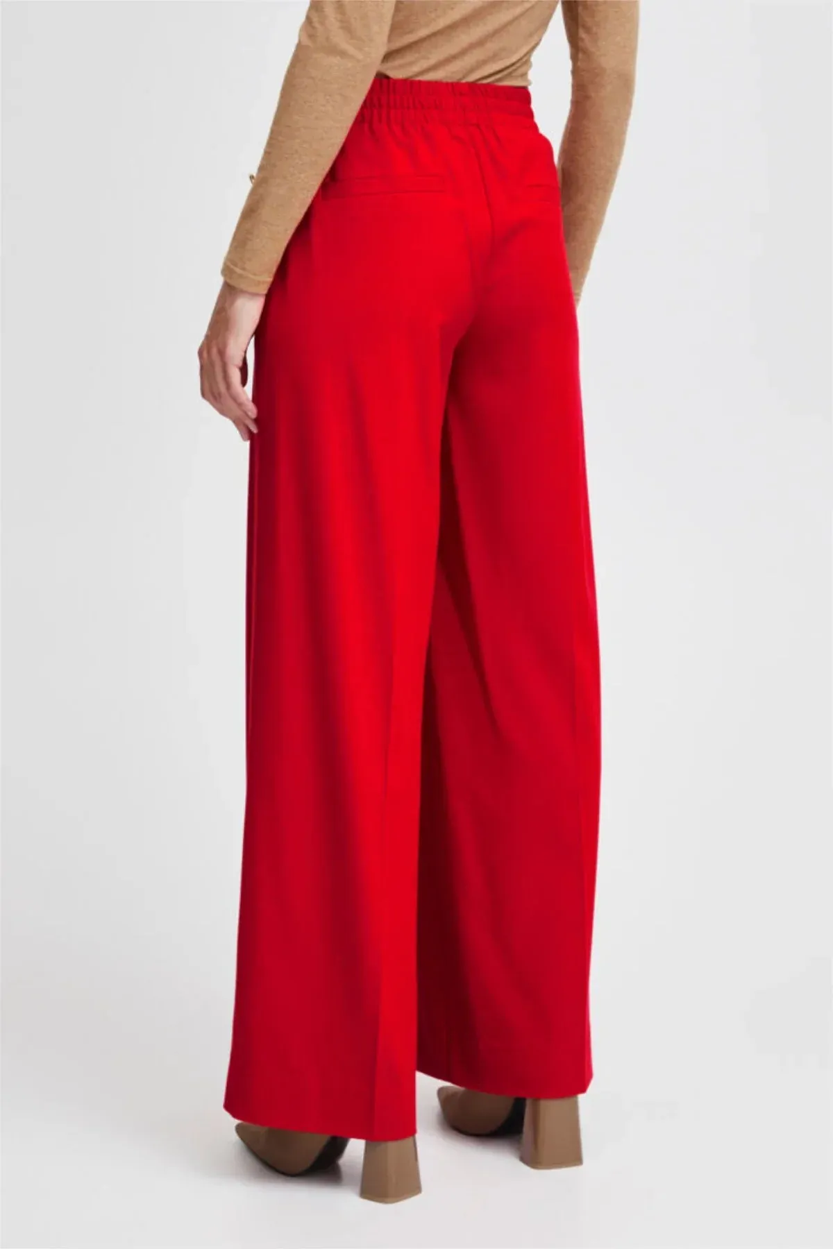 The Danta Button Trouser - Holiday Red