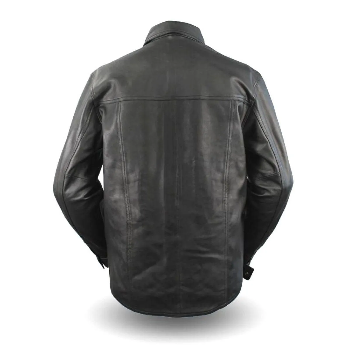 The Milestone Mens Leather Motorcycle Shirt