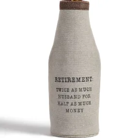 Too Much Husband Canvas Bottle Koozie