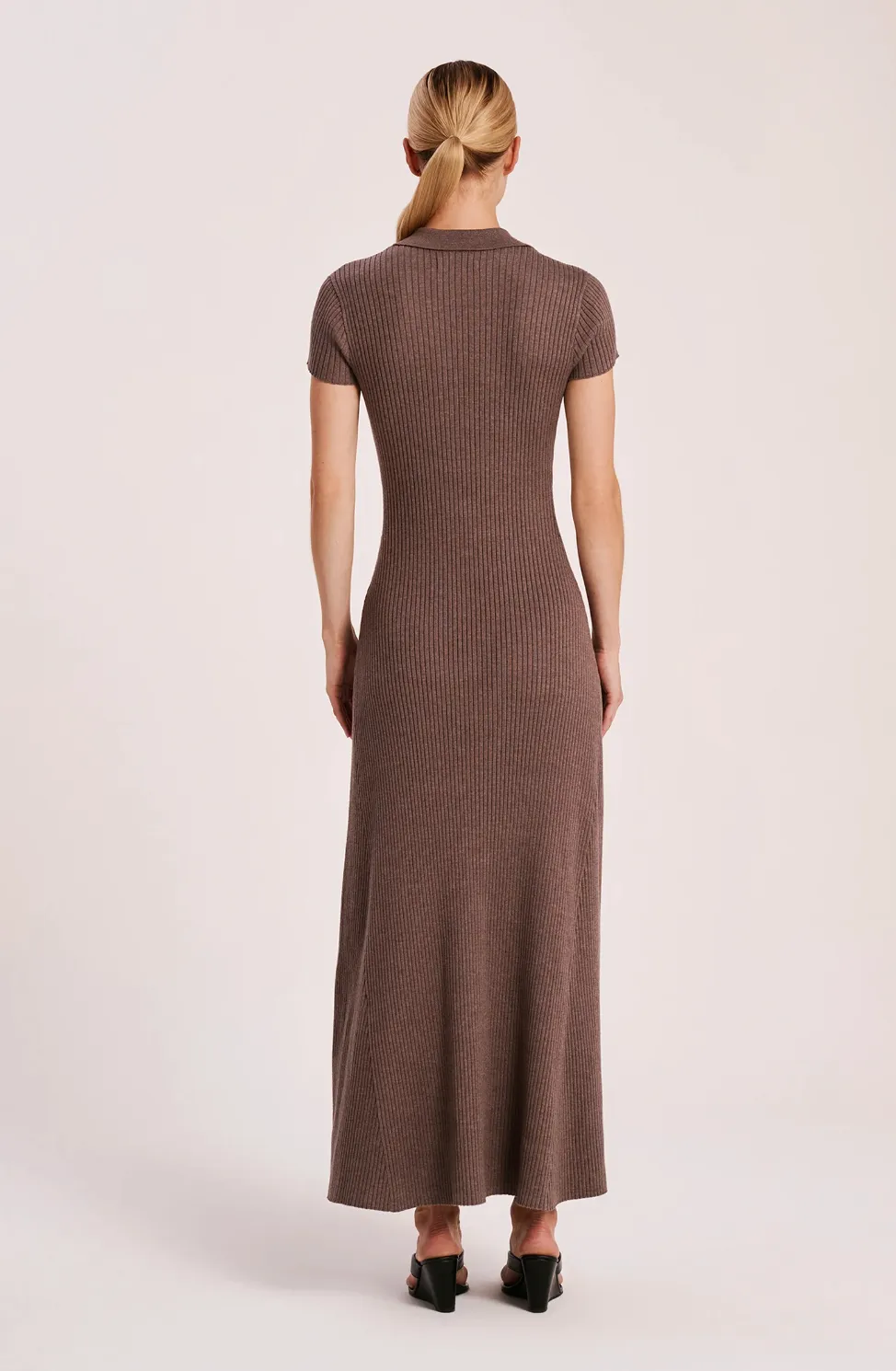 TOVE KNIT DRESS - ESPRESSO