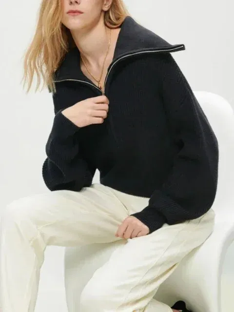 Turtleneck Zipper Sweater