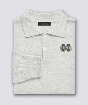 Wade 2-Button Cashmere Polo Sweater - Mississippi State University