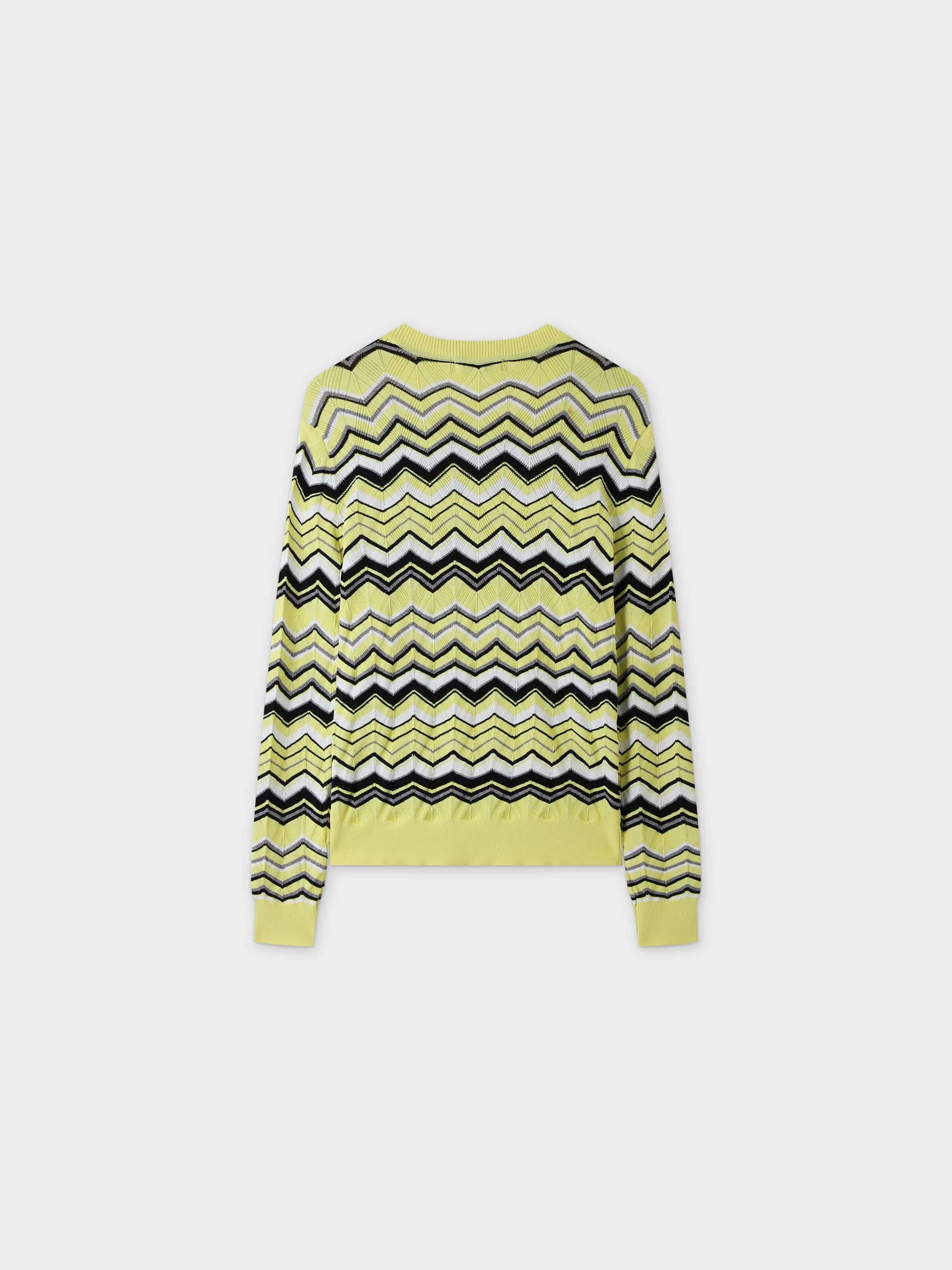 Wave Stripe Sweater-Yellow/Black