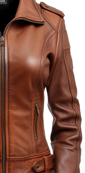 Women Brown Leather Jacket - Women Leather Jackets