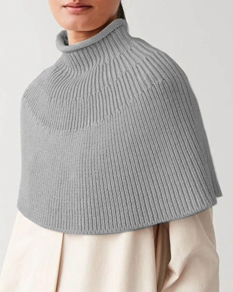 Women Designed High Neck Knitting Capes