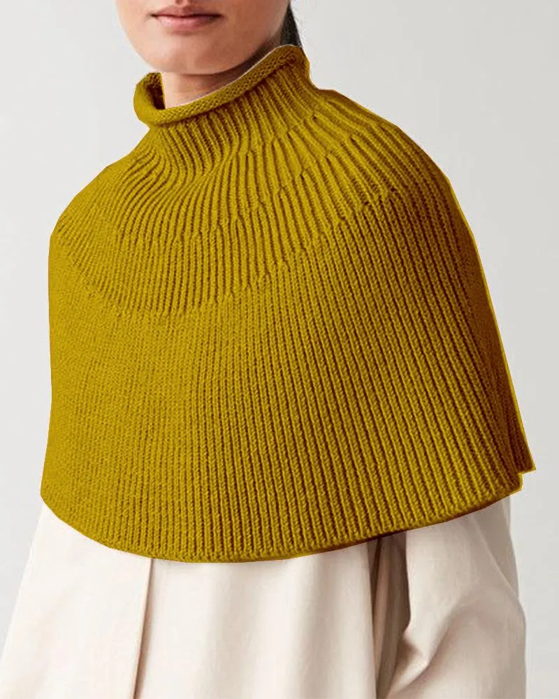 Women Designed High Neck Knitting Capes