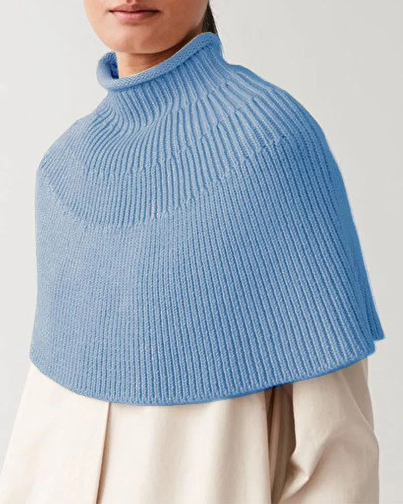 Women Designed High Neck Knitting Capes