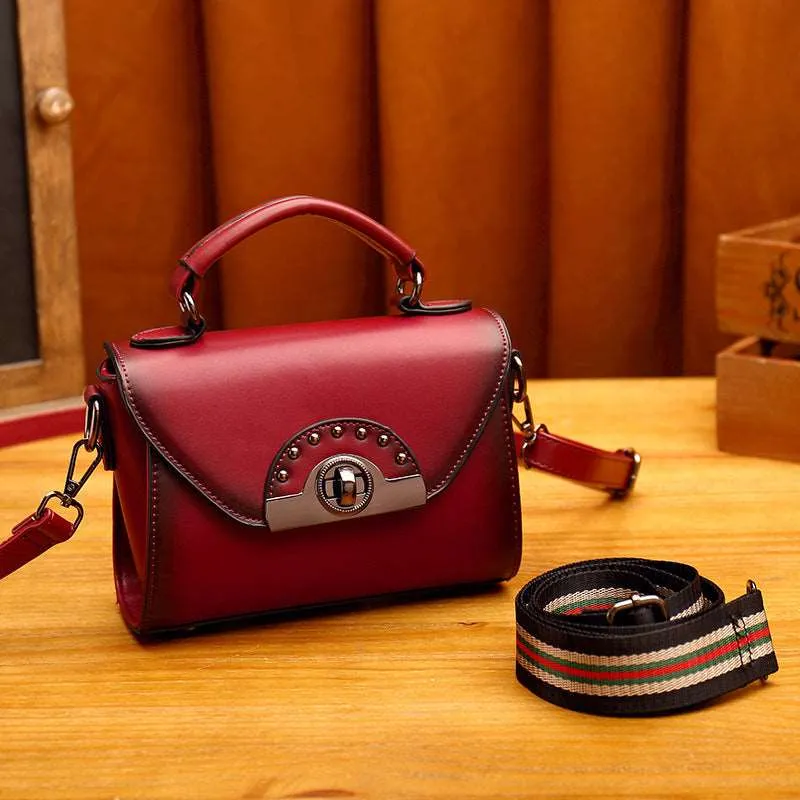 Women Genuine Leather Mini Vintage Shoulder Bag