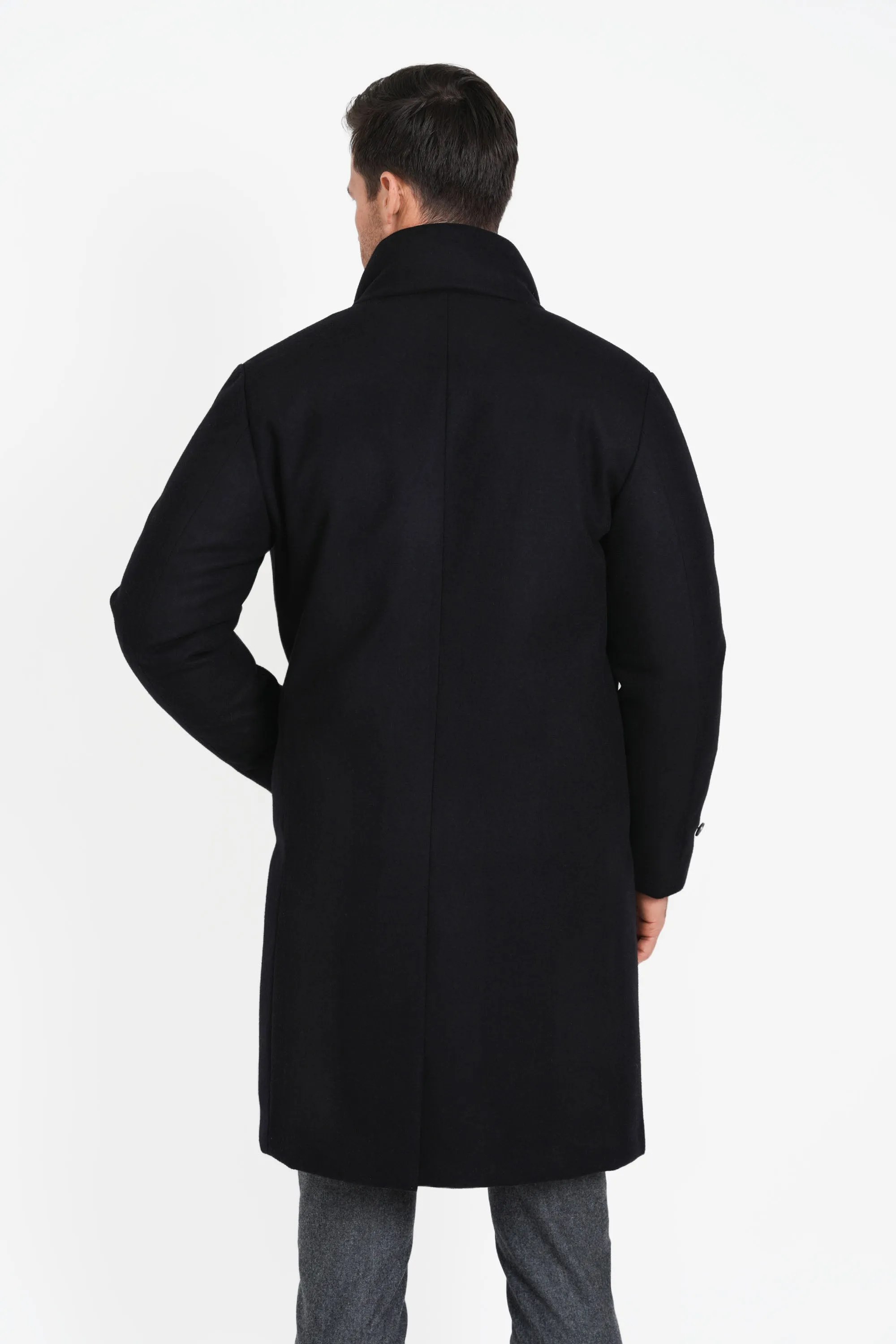 Wool Topcoat, Black