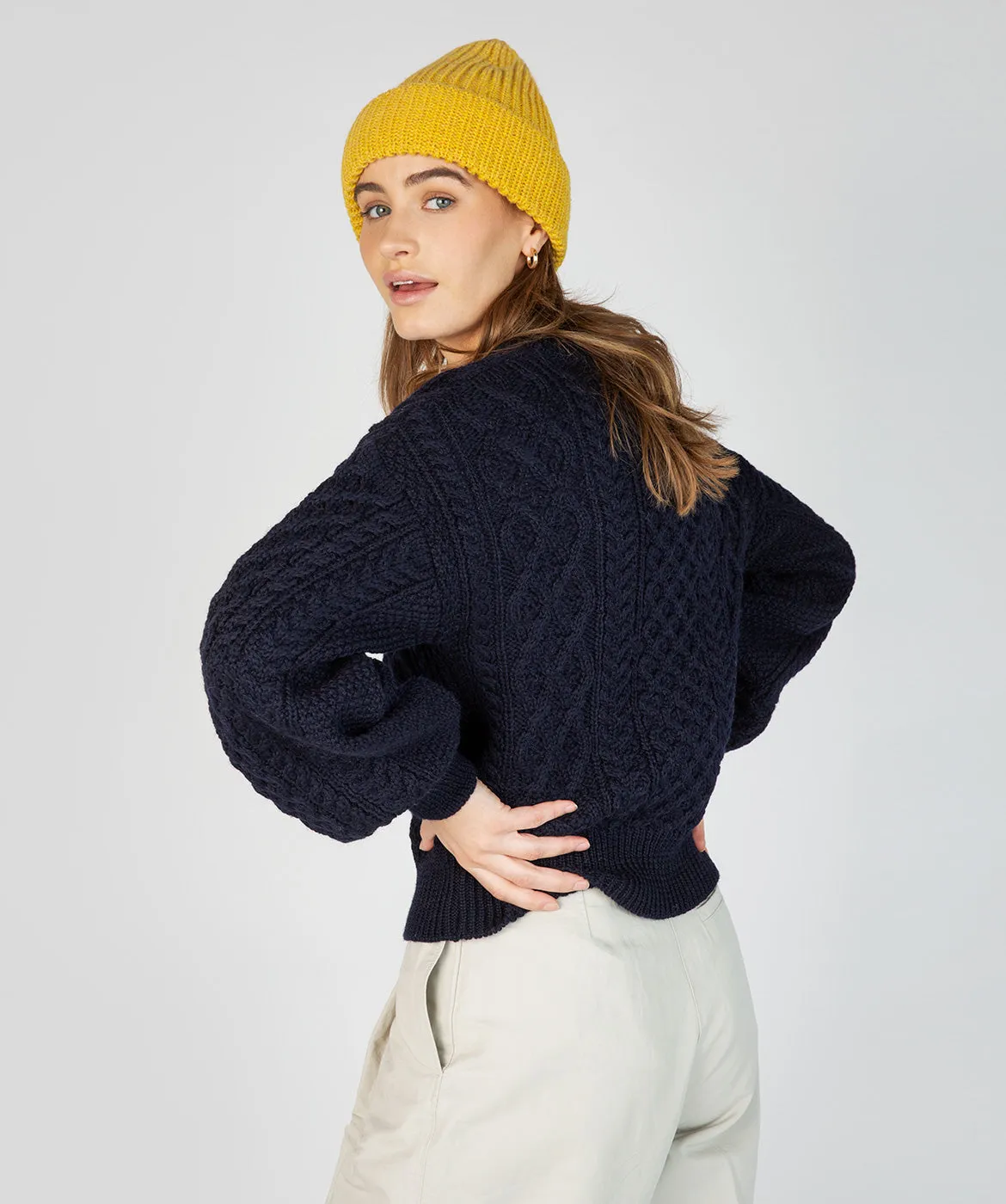 Zinnia Chunky Knit Hat Sunflower